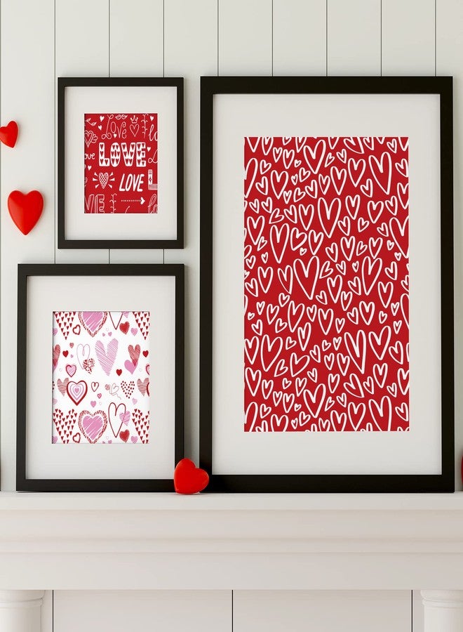 Whaline 12 Sheet Valentine's Day Wrapping Paper 19.7 x 27.6 Inch Love Heart Wrapping Paper Red Pink Romantic Cupid Pattern Wrapper Paper for Valentines Wedding Anniversary Party Craft Gift Decor - Image 4